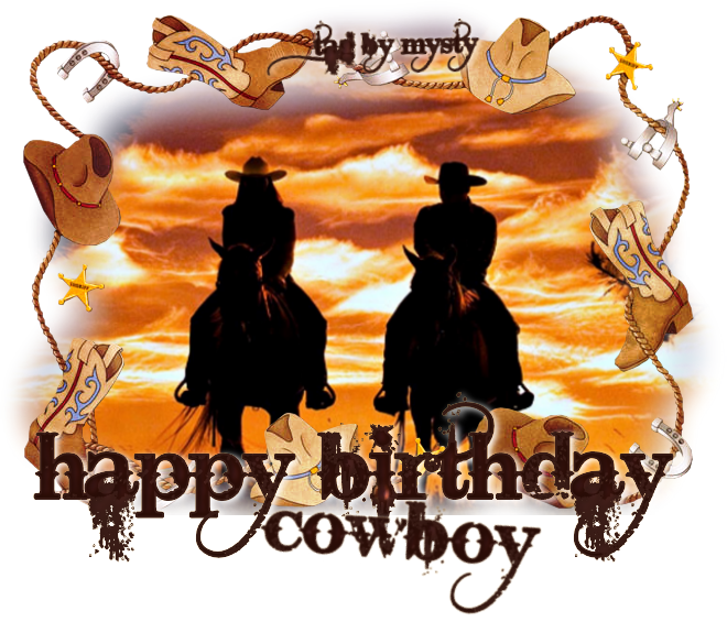 Cowboy Clipart Happy Birthday - Poster (660x565), Png Download