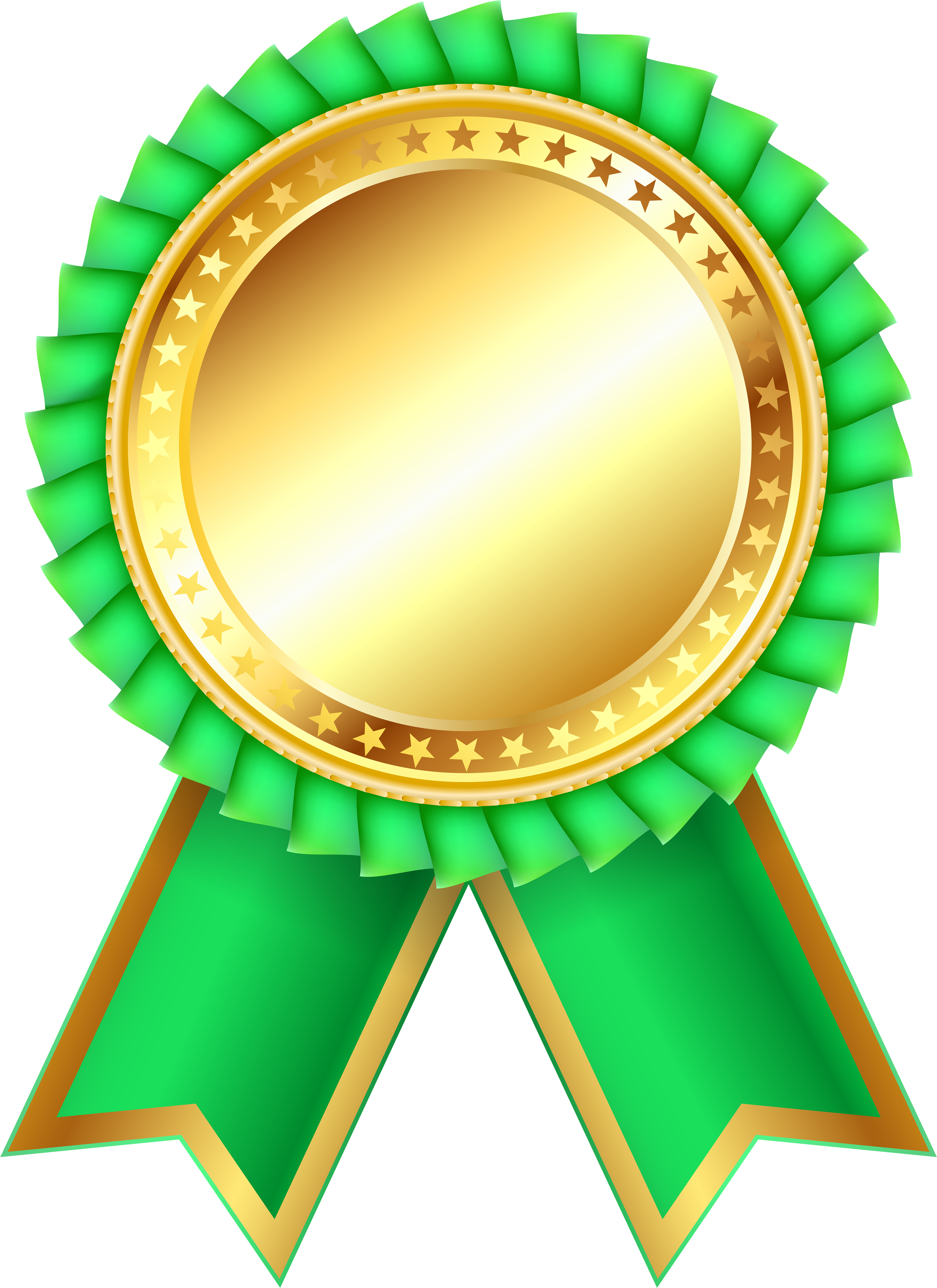 Green Award Rosette Png Clipar Image Gallery - Medal Ribbon Png (4366x6000), Png Download