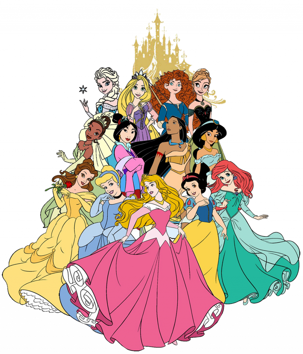 Clip Art Transparent Download Best Free Princess File - All Disney Princess Clipart (1024x1195), Png Download