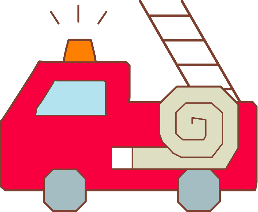 Small - Easy Fire Trucks To Draw (600x495), Png Download