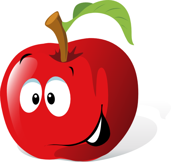 Apple Cartoon Clipart - Cartoon Apple Clipart (600x567), Png Download