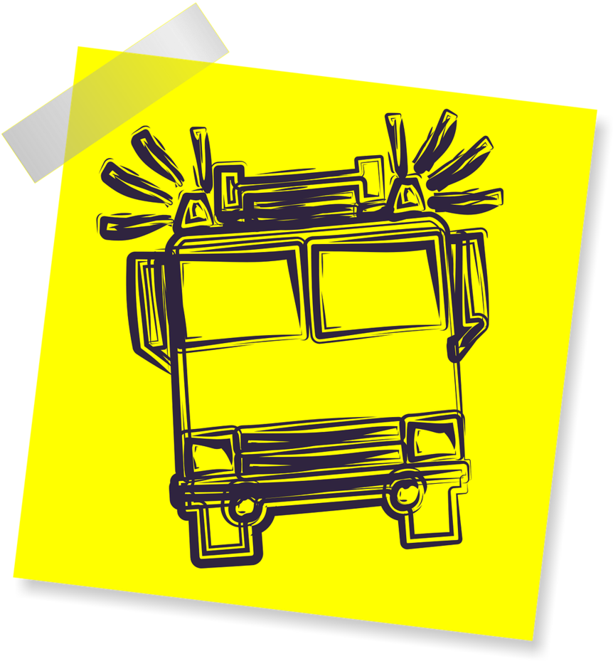 Fire Truck Fire Emergency - Firefighter (1024x1024), Png Download
