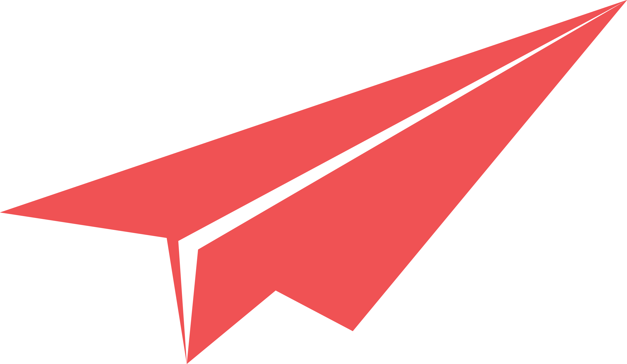 Red Paper Plane Png Image - Paper Plane Png (2409x1400), Png Download