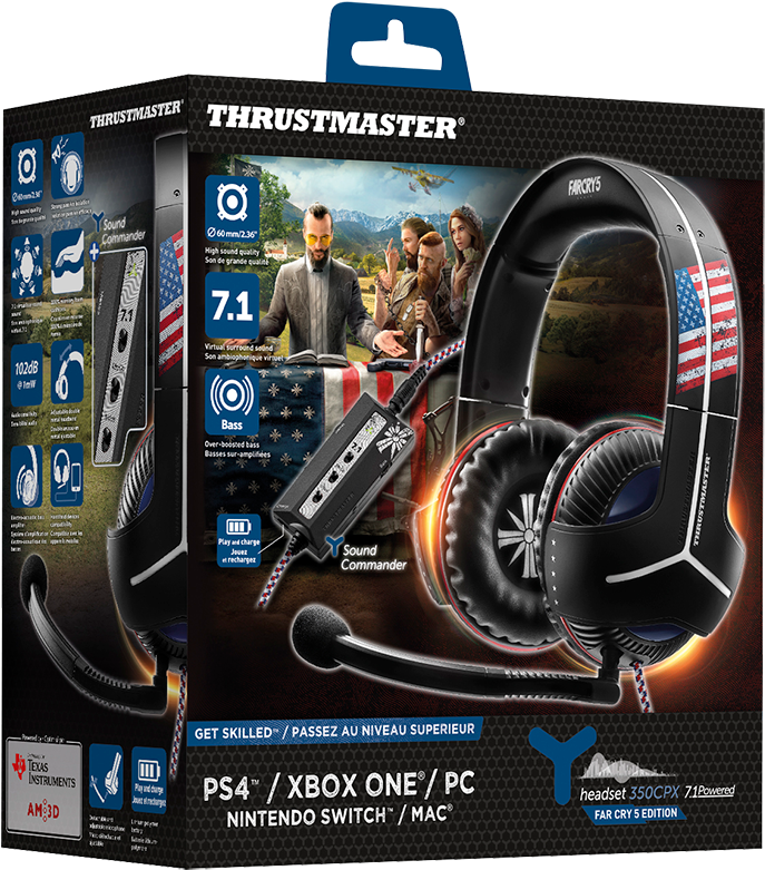 Far Cry 5 Y-350cpx Limited Edition Gaming Headset - Thrustmaster Far Cry 5 Headset (800x903), Png Download
