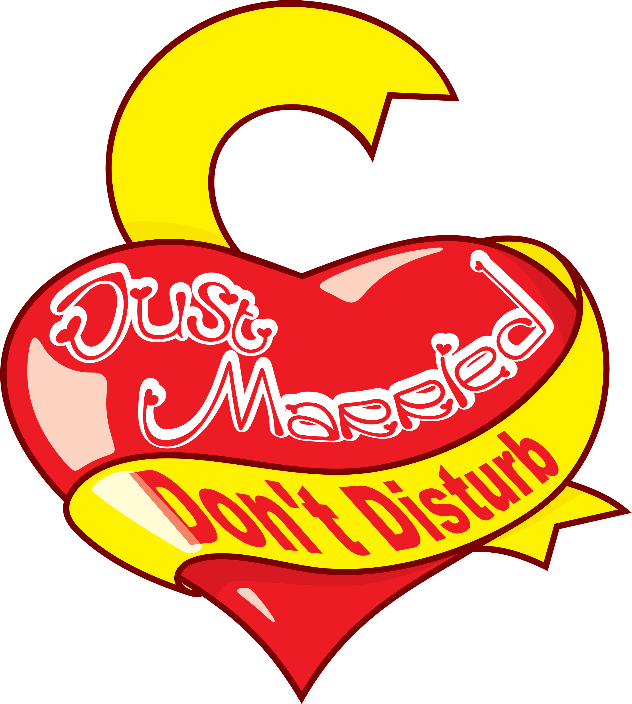 This Free Icons Png Design Of 'just Married' Heart (2154x2400), Png Download