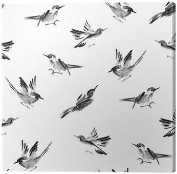 Watercolor Bird Seamless Pattern Can Be Used For Wallpaper, - Watercolor Painting (400x400), Png Download
