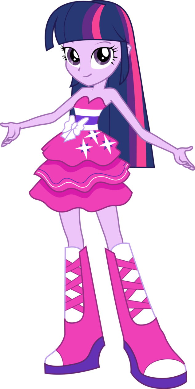 Twilight Sparkle Party Dress Vector 411192044 - Twilight Sparkle Equestria Girls Dress (634x1261), Png Download
