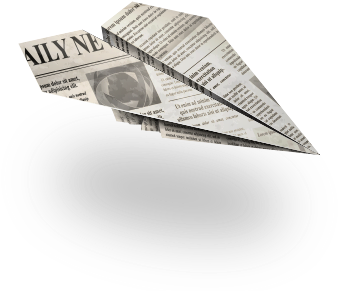 Home - Avion De Papel De Diario (350x350), Png Download