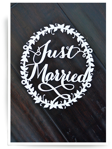 Just Married Paper - Calligraphy (400x510), Png Download