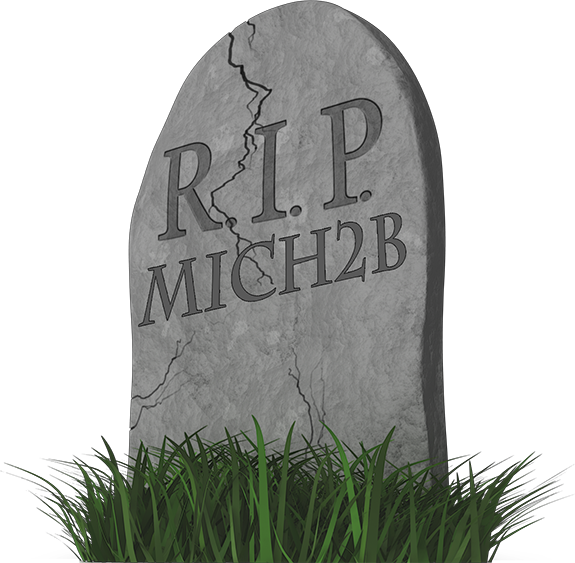 Rip Mich Lol - Headstone (575x563), Png Download