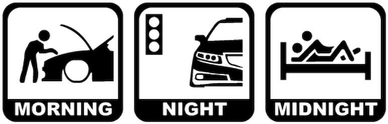 65340 Jdm Morning Night Midnight - Morning Night Midnight (800x800), Png Download
