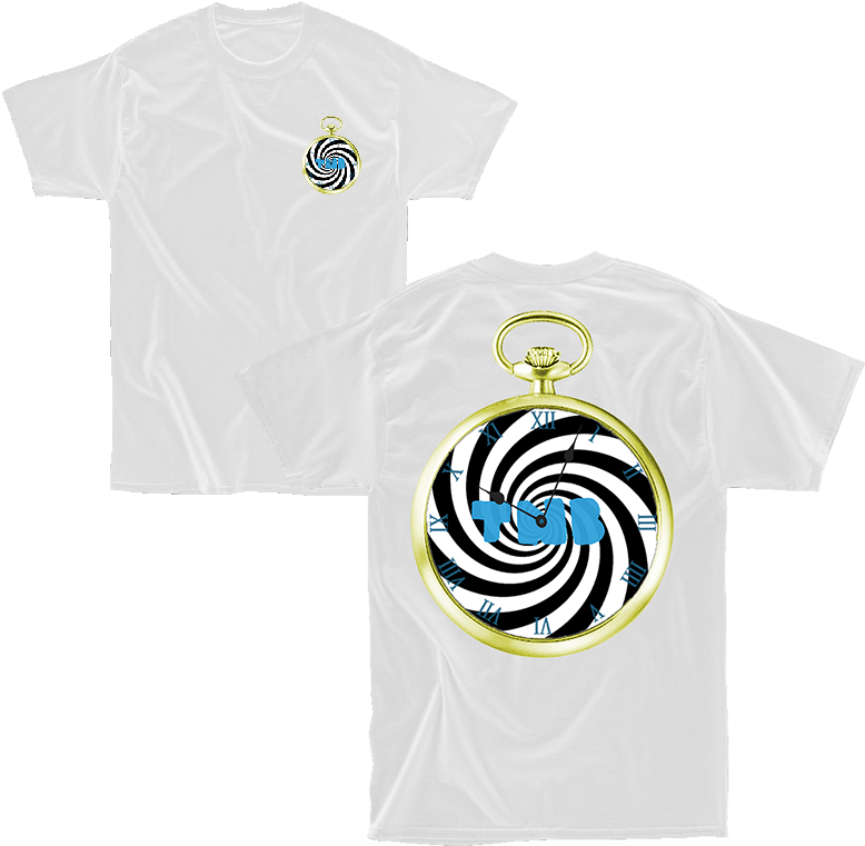 White Hypno Watch Tee - Graphic Design (882x886), Png Download
