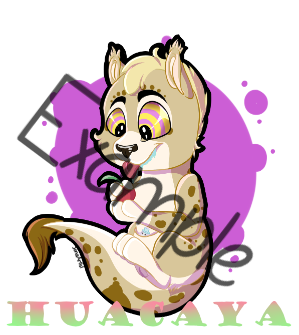 Huacaya Hypno Food Badge - Cartoon (608x719), Png Download
