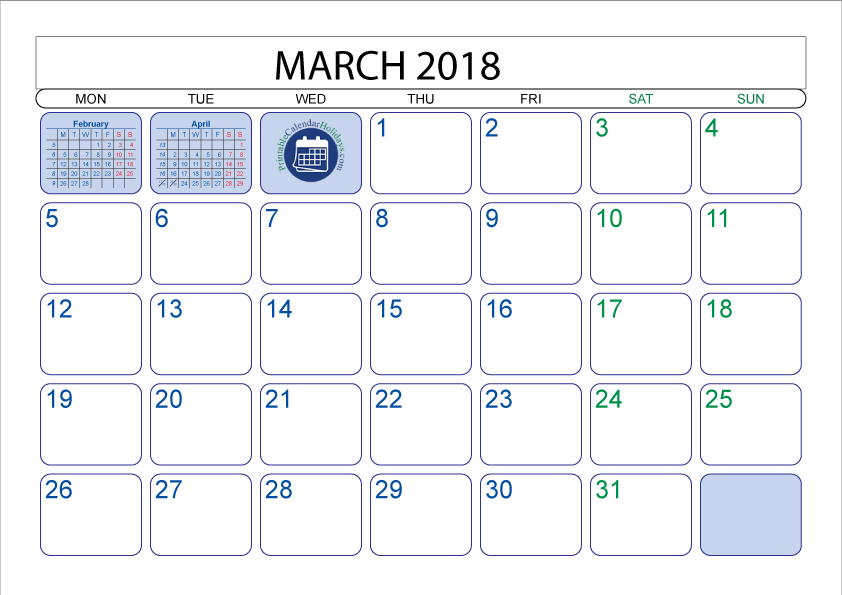 March 2018 Printable Calendar - Moon Phases Calendar June 2018 (842x595), Png Download