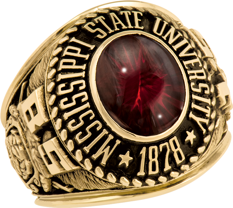 Mississippi State University Men's Traditional Ring - Ring (800x800), Png Download
