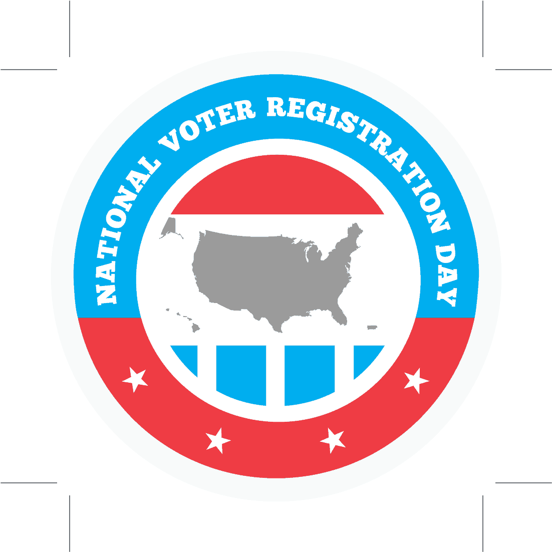500 Pack Of National Voter Registration Day - Voter Registration Day 2018 (1125x1125), Png Download