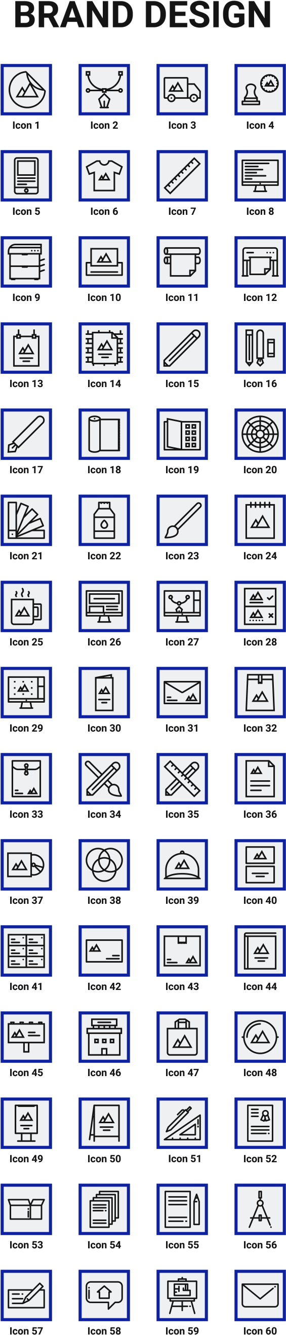 Brand Identity Presentation Design Icons And Elements - ป ฎิ ทิน หวย ปี 60 (615x2700), Png Download