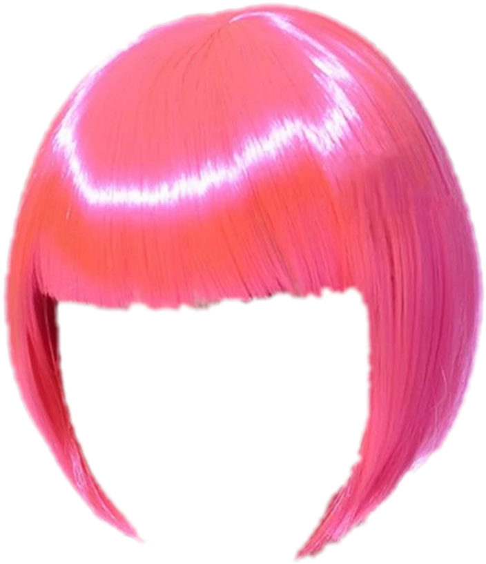 Hair Wig Wigs Haircut Hairstyle Hairdo Pink Hair Bob - Lace Wig (1024x1157), Png Download