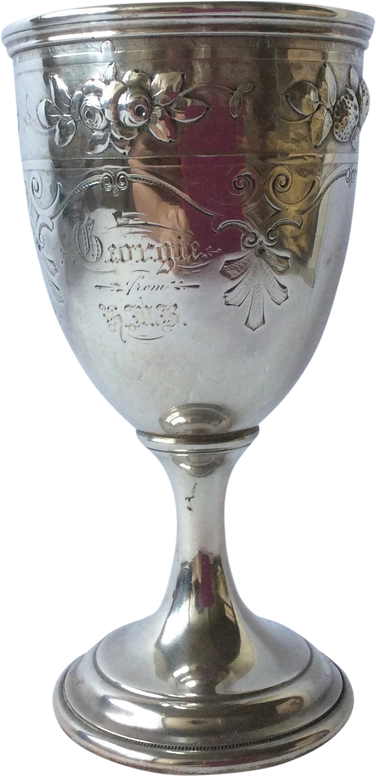 Gorham Sterling Silver Trophy Cup On Chairish - Wine Glass (840x1737), Png Download