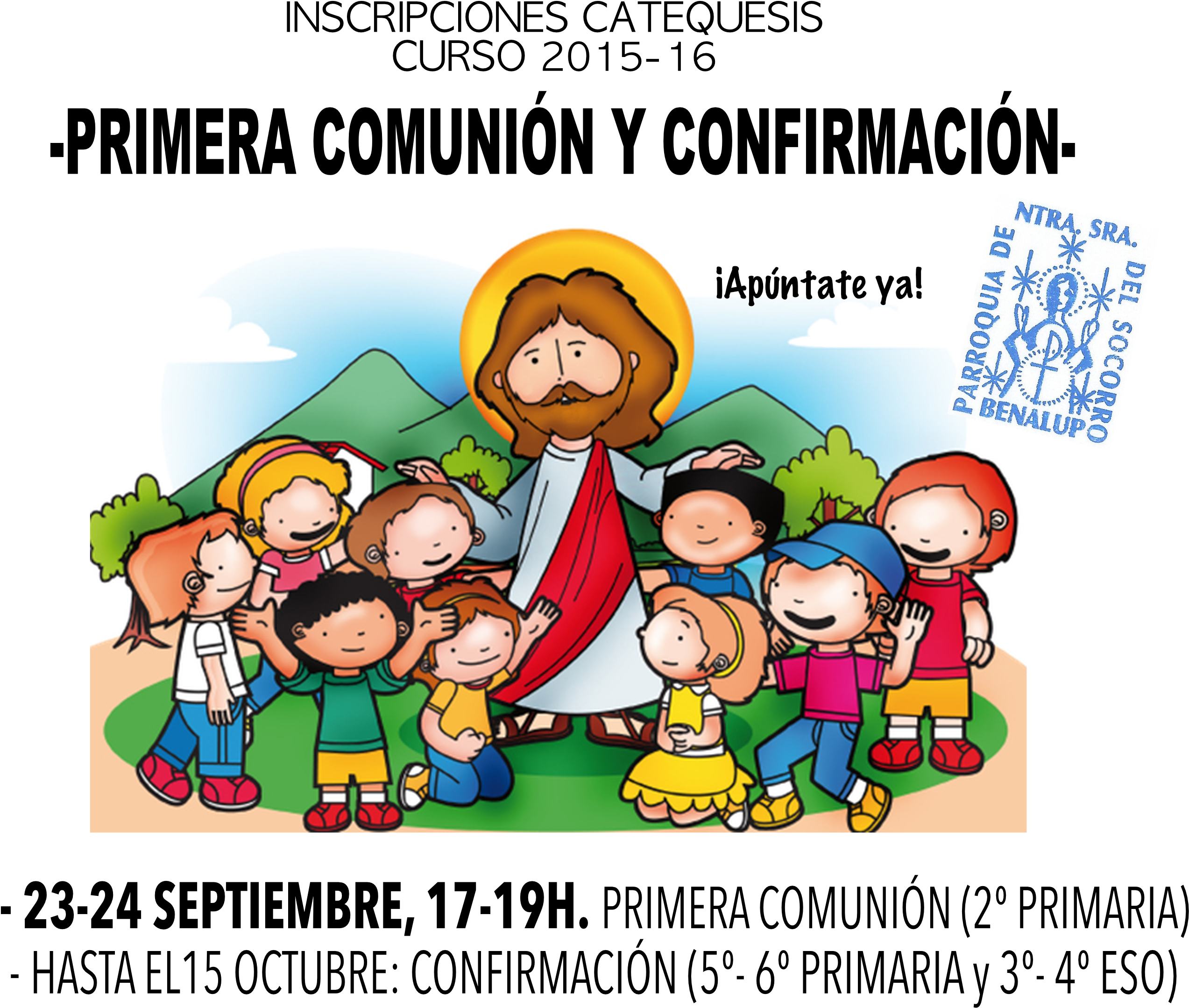 Inscripciones Para La Catequesis 2015-16 « Parroquia - Catequesis Niños (3507x2480), Png Download