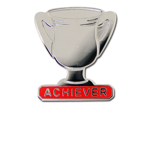 Silver Trophy Badge - Trophy (572x541), Png Download