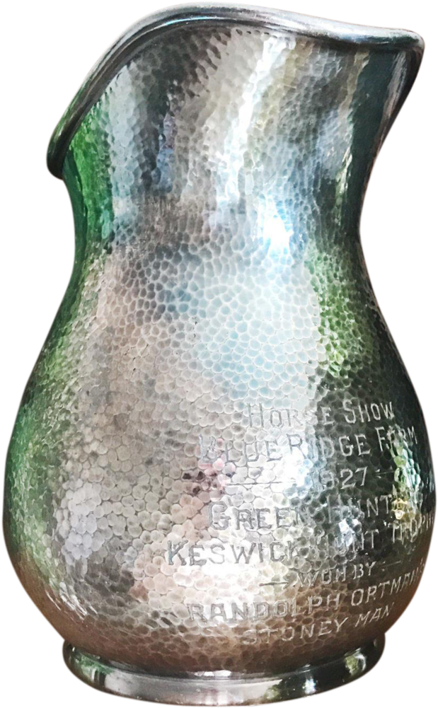 Vintage 1927 Silver Plated Horse Show Trophy Pitcher - Vase (1000x1000), Png Download