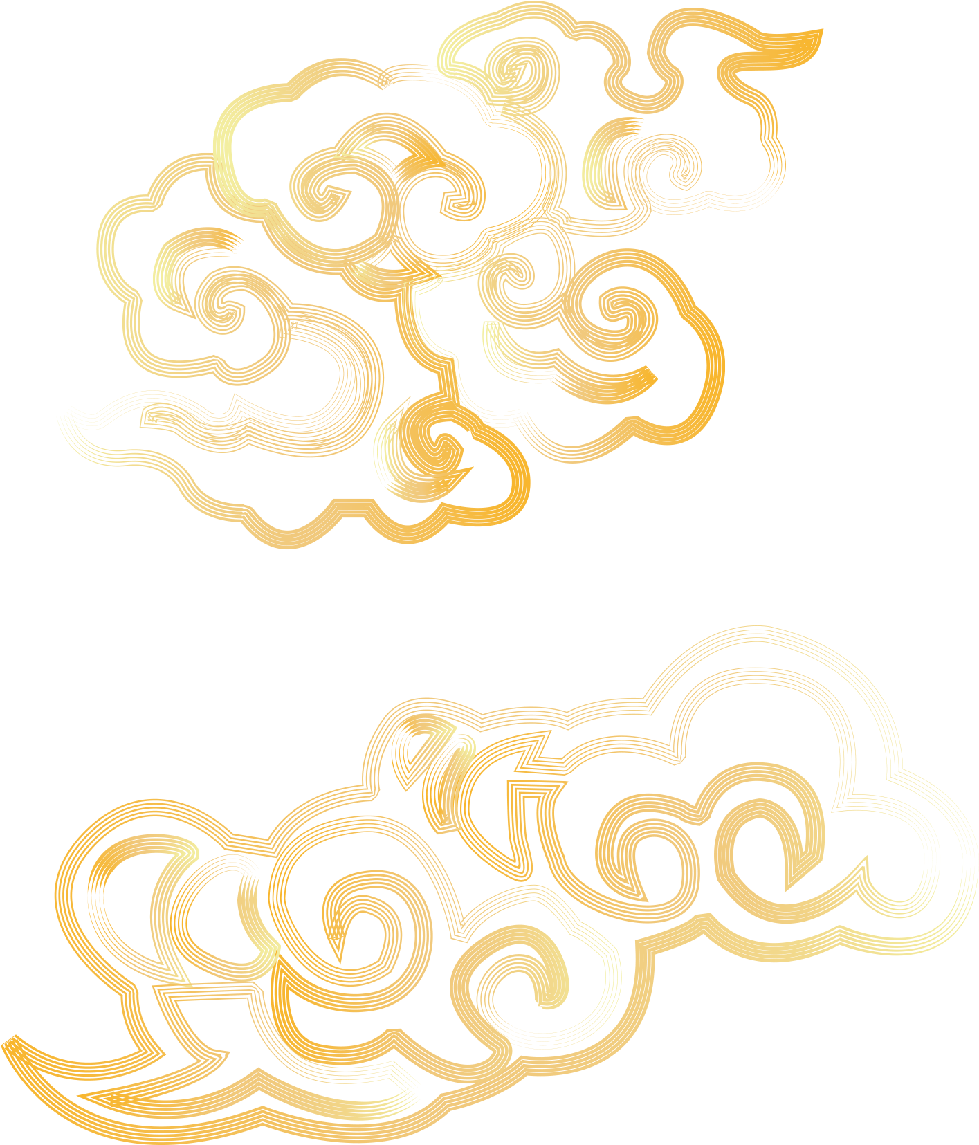 Chinese Style Lines Shapes Gradients Png And Vector - Illustration (2000x2000), Png Download