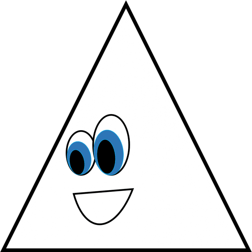 Free Png Download Triangle Shapeblack And White Png - Triangle Shapes Clipart Black And White (850x850), Png Download