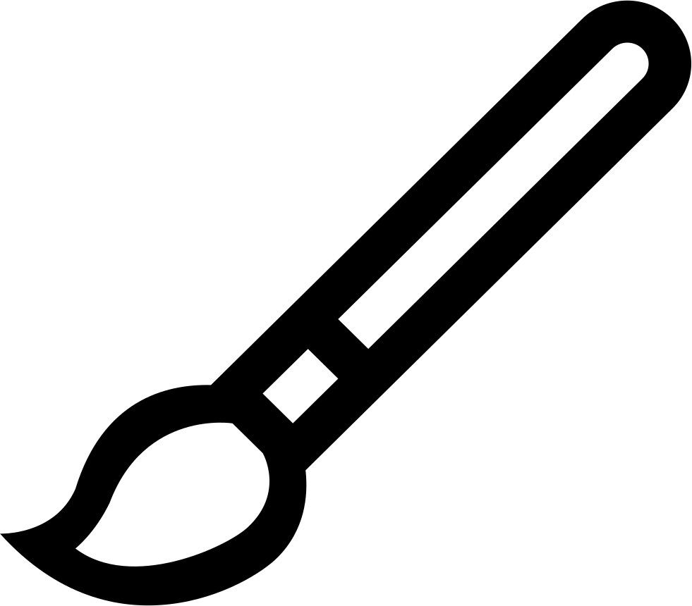 Png File Svg - Outline Of A Paint Brush (981x860), Png Download