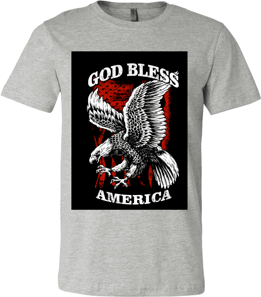 God Bless America Tshirt - Eagle T Shirt (1000x1000), Png Download