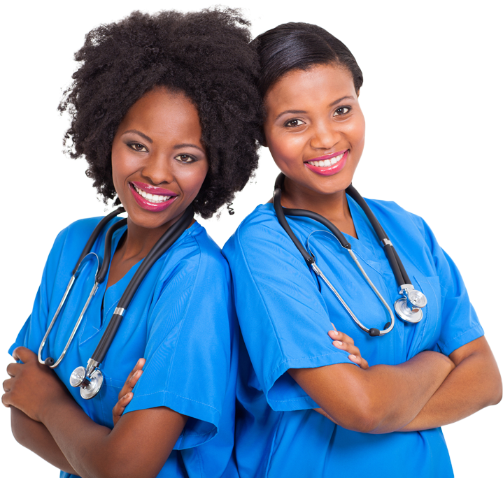 Image Is Not Available - Black Woman In Scrubs (1061x707), Png Download