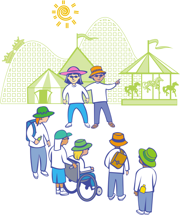 Free Kids Visiting Theme Park Clip Art - Amusement Park Clipart (700x800), Png Download