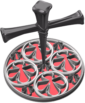 Centerpiece Xmas Decoration - Cross (1024x768), Png Download
