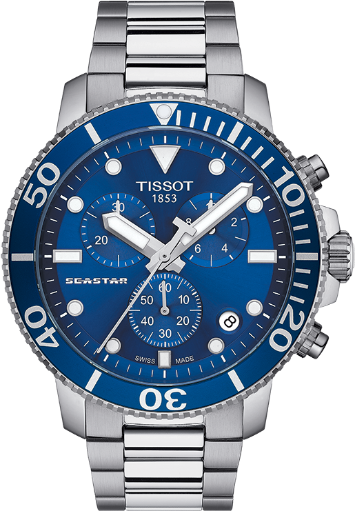 Tissot Seastar 1000 Chronograph - Tissot Watches (555x840), Png Download