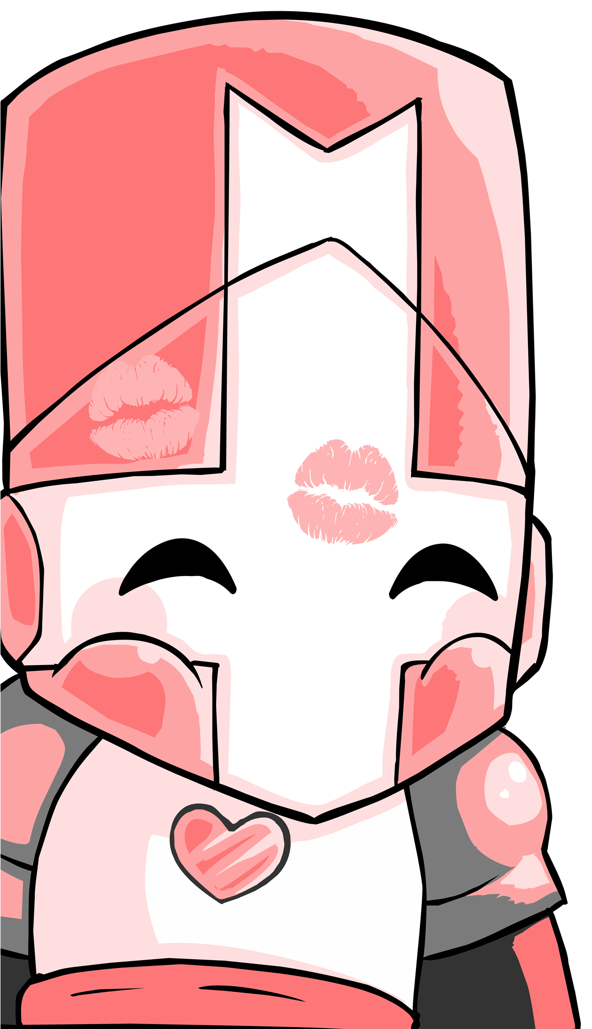Pink Knight - Castle Crashers Pink Knight Profile (1228x2745), Png Download