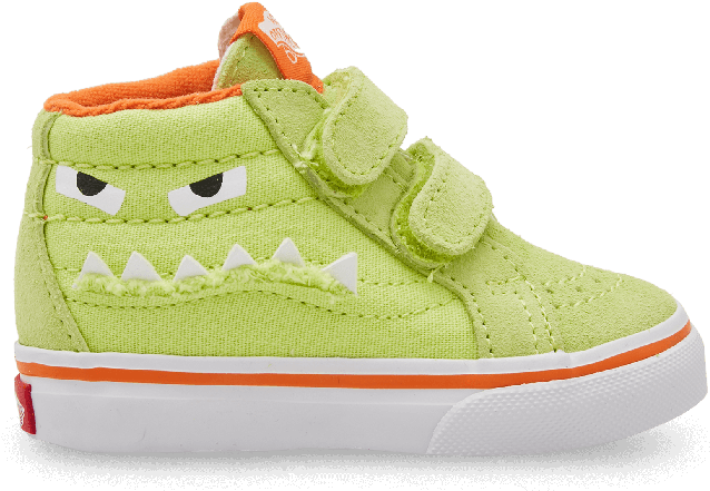 Green Monster Face Sk8-mid Reissue Sneakers - Skate Shoe (700x700), Png Download
