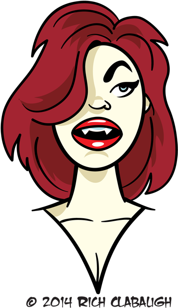 1005 Vampy Monster Faces - Cartoon (500x657), Png Download