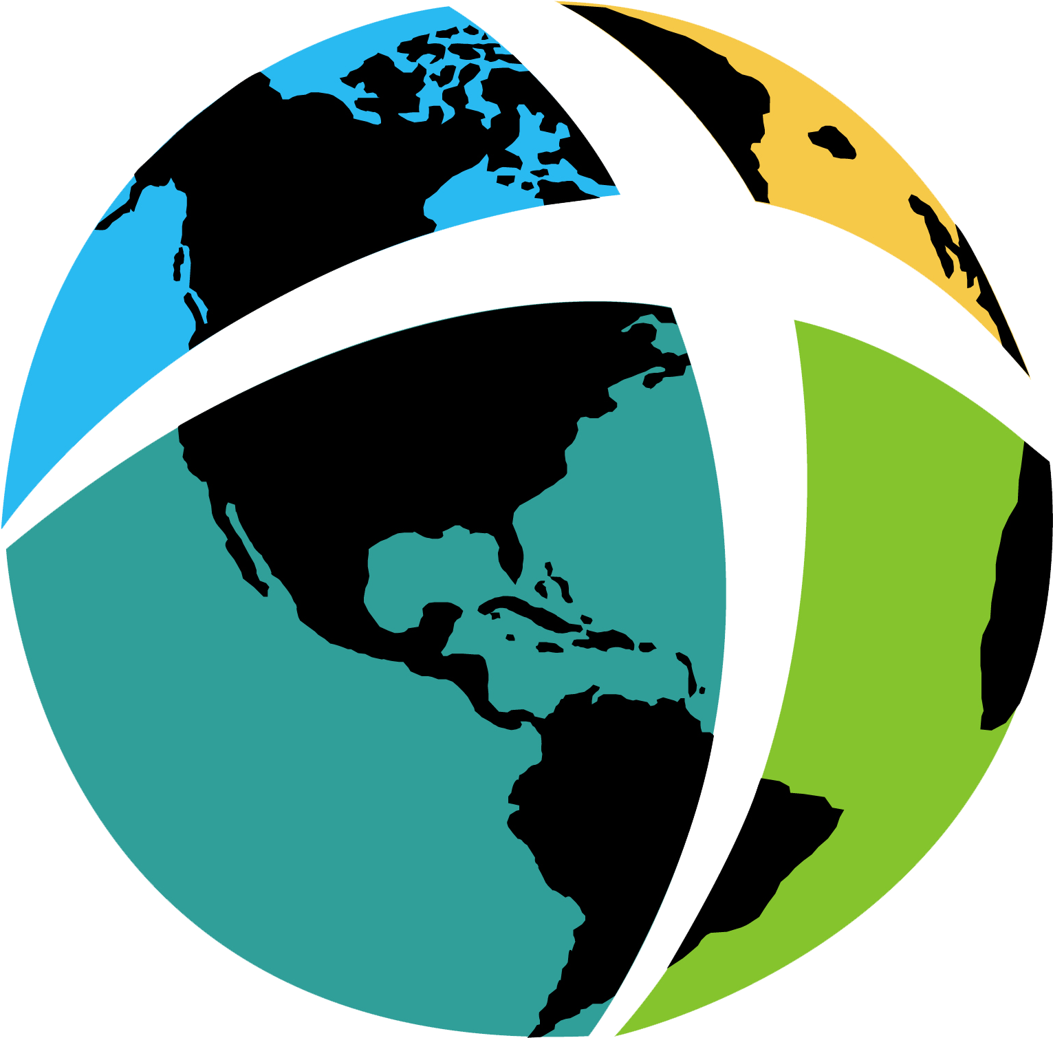 Hemisphere 1 Color Globe Png - Global Support Centre (2709x1875), Png Download