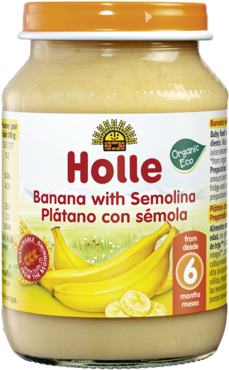 Banana With Semolina - Holle Apple And Plum (600x600), Png Download