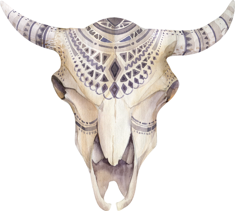 Boho Animal Skull Png - Cow Skull With Flower Crown (888x800), Png Download