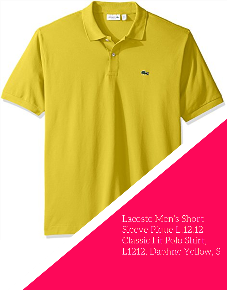 Lacoste Men's Short Sleeve Pique L - Lacoste (735x1100), Png Download