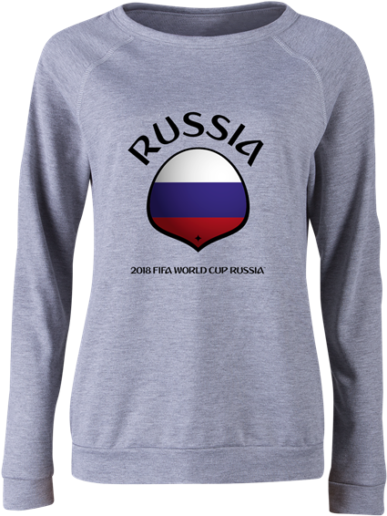 Russia 2018 Fifa World Cup Russia™ Flag Icon Mens Hoody - Long-sleeved T-shirt (600x600), Png Download