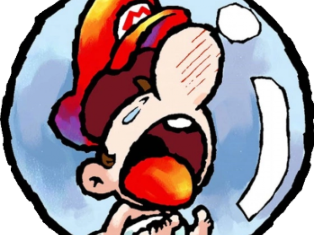Quoth Clipart Dialog Box - Baby Mario Yoshi Island (640x480), Png Download