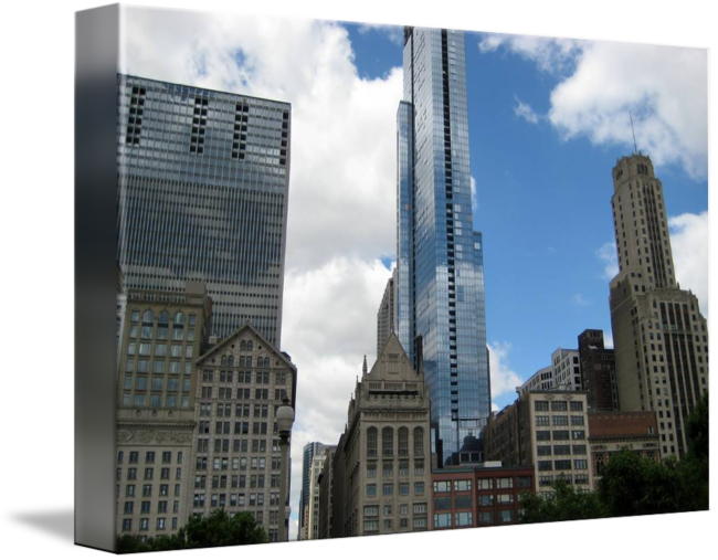 Chicago Skyline Buildings - Skyline (650x507), Png Download