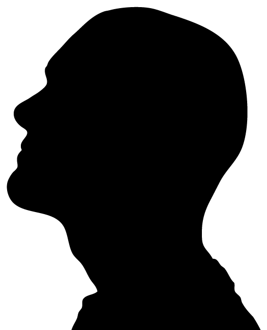 Man Head Silhouette - Side Of Head Png (531x651), Png Download