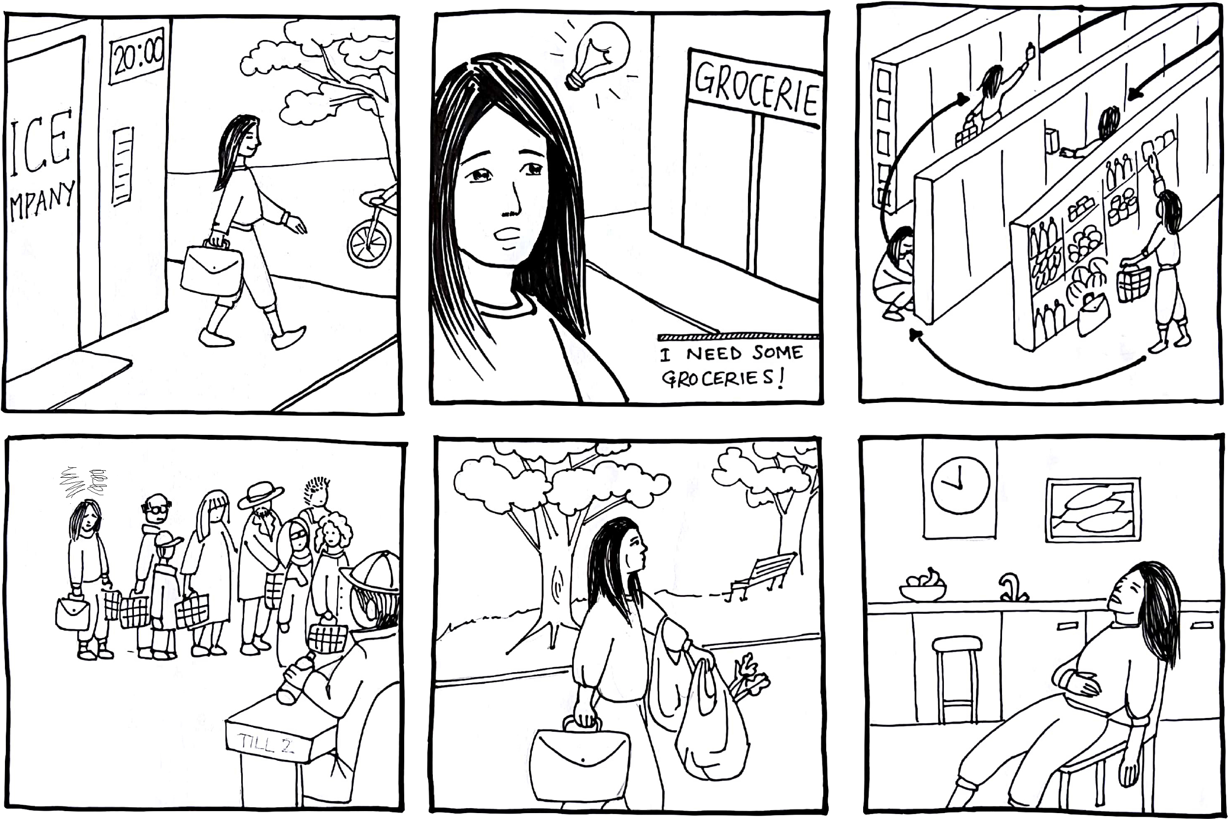 Quickshop E-groceries A Ux Case Study - Storyboard Of Grocery App (2600x1764), Png Download