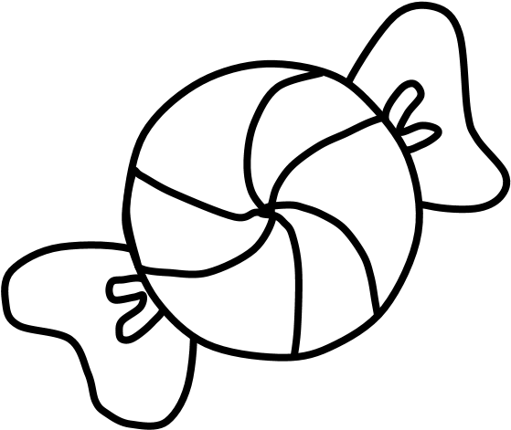 Download Transparent Peppermint Candy, Black And White, Png - Drawing