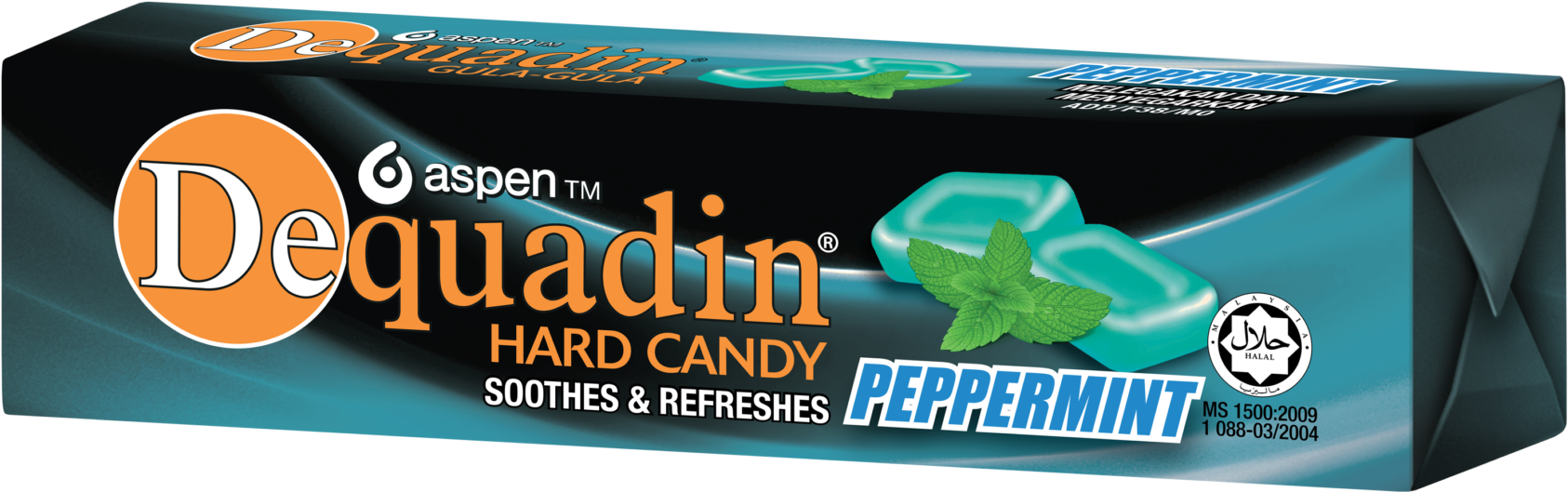 Dequadin Hard Candy Peppermint Is Developed To Give - Label (1700x554), Png Download