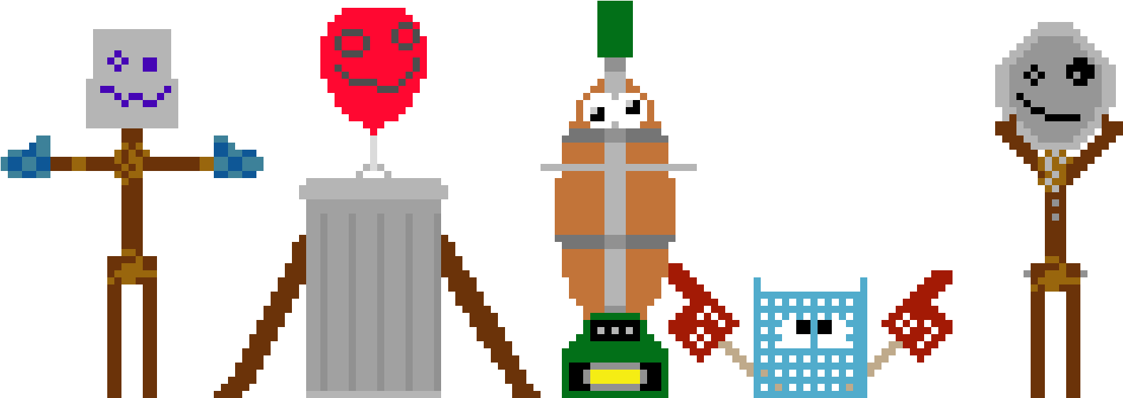 Trash And The Gang - Fnaf 6 Trash And The Gang (1600x560), Png Download