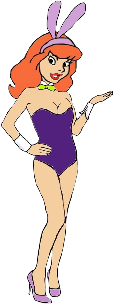 Daphne Blake Playboy Bunny By Darthraner Playboy Cartoons, - Girl Bunny Cartoon Character (440x1000), Png Download